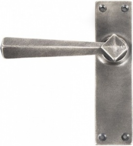 Straight Lever Door Handle on Various Backplates